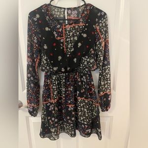 bcbg generation floral chiffon dress